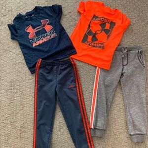 Boys athletic clothes mixed lot bundle size XS 4/5 Underarmour Adidas
